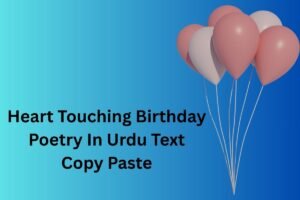 Heart Touching Birthday Poetry In Urdu Text Copy Paste
